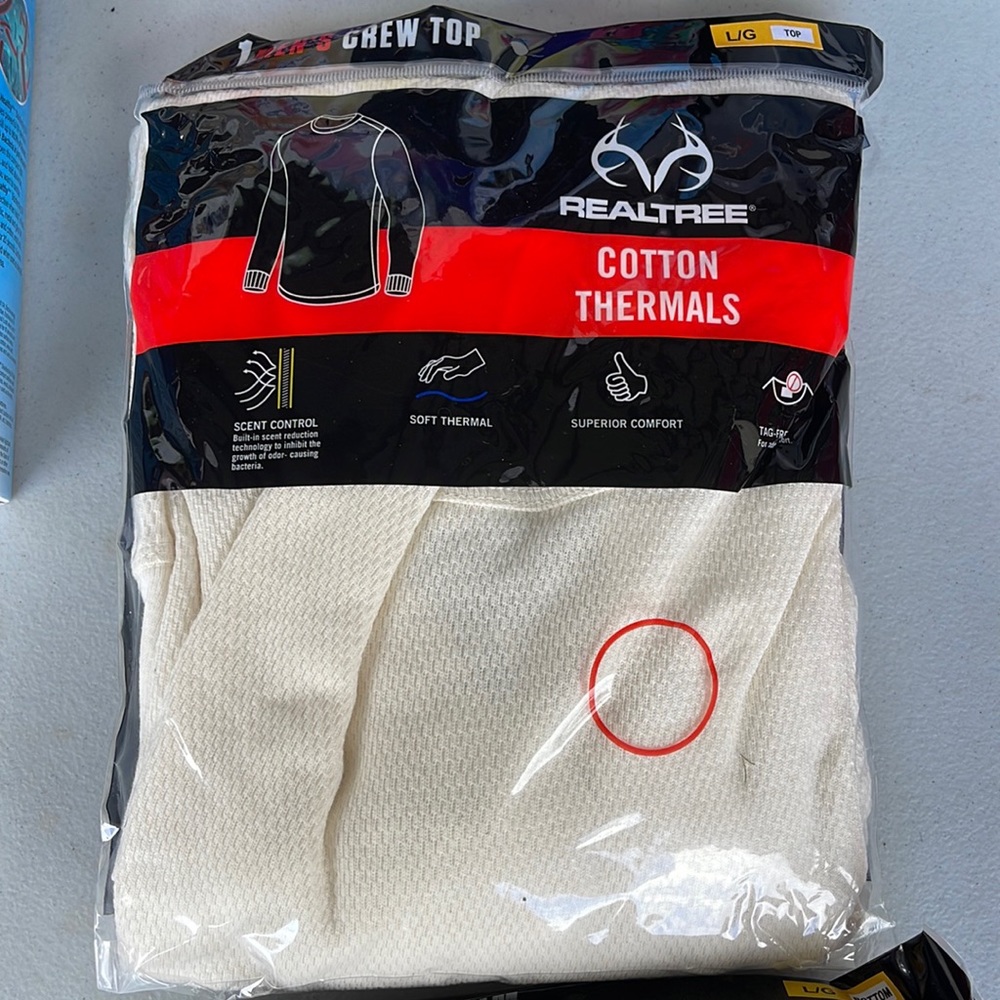 SET OF 2 COTTON THERMALS MEN’S CREW TOP & BOTTOM